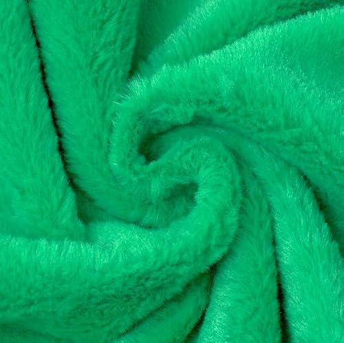 Stoff Kontor STOFFKONTOR Fellimitat Kunstfell - Meterware, Farbe Gras-Grün - zum Nähen von Bekleidung und Homeaccessoires