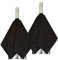 BOTTLECLOTHS - Original Collection, Chiffons pour Bouteilles pour Seaux à Glace, Coton, 54 cm, Trou Central, Cercle Piqué (Noir, Paquet de 2)