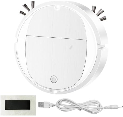 Robot aspirador inteligente – Aspiradora robótica, barredora automática, aspiradora robot inteligente para el hogar, barrido de succión para pelo de mascotas, suelos duros, alfombras