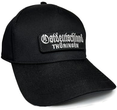 No Face No Name Basecap Ostdeutschland Thüringen in schwarz I Unisex frei einstellbar I bestickter Patch I Snapback Cap Kappe Mütze
