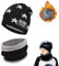 Huifengjie Ensemble Bonnet et Cache Cou Enfant, Doublure Polaire, Hiver Epais, Thermique, Chapeau élastique, Cache-Cou, Bébé, Fille, Garçon, Cadeaux Noël, Ensembles d'hiver, Noir