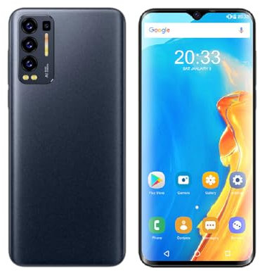 FOXIONO Sblocca telefono, schermo da 6,52 pollici, doppia fotocamera, 2GB RAM, 32GB ROM, supporta solo WCDMA: banda di frequenza 850/1700/2100MHz, smartphone Android (BLACK)