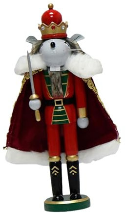 Nishiyuenyi Weihnachts-Nussknacker, Maus, König, Nussknacker, Soldat, Puppe, Holzpuppe, Ornament für Weihnachtsbaum, Szene, Layout, Party, Kamin