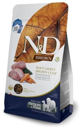 Farmina, N&D Brown, Spirulina & Karotte, Hund Adult Medium/Maxi, 7 kg