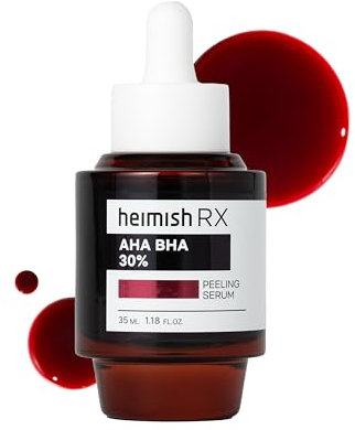 HEIMISH RX AHA BHA Peeling-Serum – Abwaschbares Chemisches Peeling gegen Mitesser, Poren und Talg, Sanftes Gesichtspeeling für fettige und zu Akne neigende Haut, 35 ml (1,18 fl. oz)