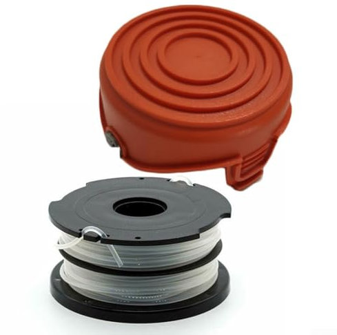 ZiStarlilife Bobine de fil de débroussailleuse + capuchon avec ressort pour Black and Decker GL650 GL660 GL670 GL5530 GLC1825N GLC1825LB GL660PC+ GL670PC Reflex Plus - pour débroussailleuses