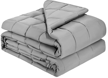 VEVOR Coperta Ponderata per Letto King Size, Coperta Pesante Traspirante Rinfrescante, con Perle di Vetro, Uso in Ogni Stagione, per Adulti, Migliora il Sonno, Grigio 2235 x 2640 mm ± 40 mm