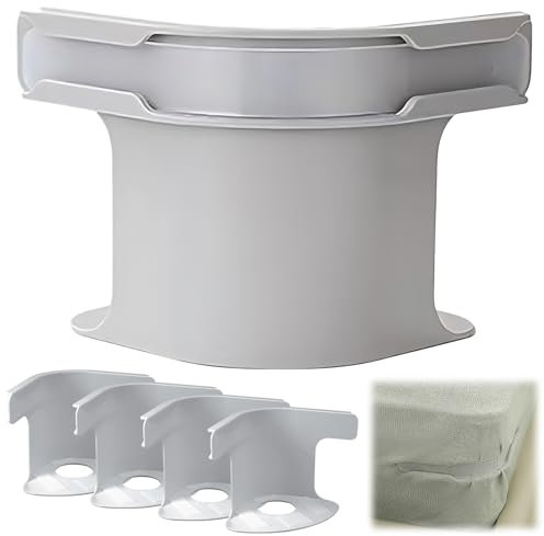 kaiyaya Lot de 4 Supports de draps-Housses avec Bandes de Fermeture, Porte-Matelas Contre Le Glissement, résistants, Attaches d'angle pour Toutes Les Tailles de Matelas, Gris