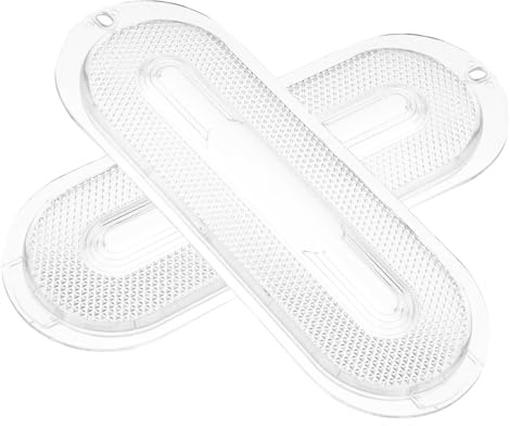 FIXOSHEE Ovale Lampenabdeckung mit Vielseitiger Nutzung 2 Stück aus Abs für Dunstabzugshaube Einfache Ersatzteile für Küchen und Restaurants