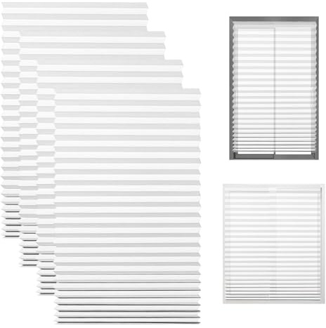 SGZIOO 4 Pack Temporary Blinds, 90 * 180 cm No Drill Blinds for Windows, with 2 Clips Each, Stick on Blind for Windows, Self Adhesive, for Doors, Kitchen, Bathroom, Bedroom, Office, Easy Fit & Cut