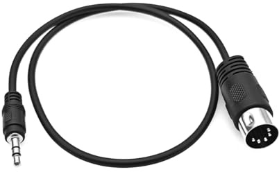 JZK 50CM Cavo adattatore audio DIN a 5 pin a jack stereo da 3,5 mm, cavo di collegamento DIN maschio a TRS maschio da 3,5 mm, cavo audio AUX per amplificatore Hi-Fi, lettore CD