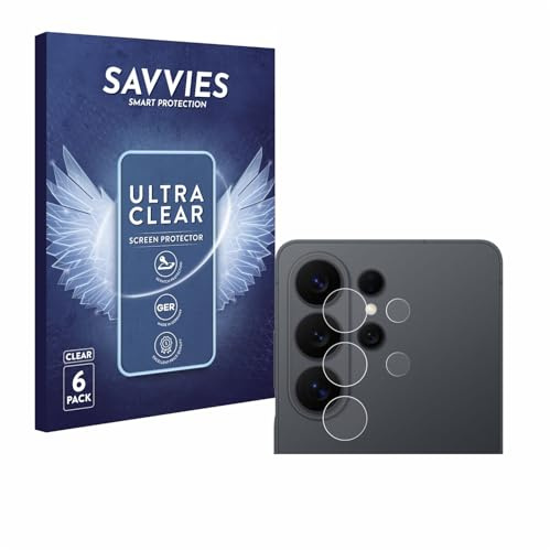 Savvies Schutzfolie für Samsung Galaxy S26 Ultra | (NUR Kameraschutz) 6 Stück Transparenter Displayschutz Made in Germany Ultra-Klar Displayschutz-Folie