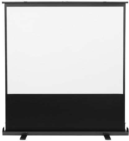 Tela allungabile da terra, per proiettore 80, 4:3, 1,64 x 1,23 m, per casa, giardino e campeggio, colore nero