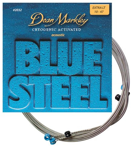 Dean Markley® »BLUE STEEL 2032 EXTRA LT - ACOUSTIC STRINGS« Corde per Chitarra Acustica - 010/047