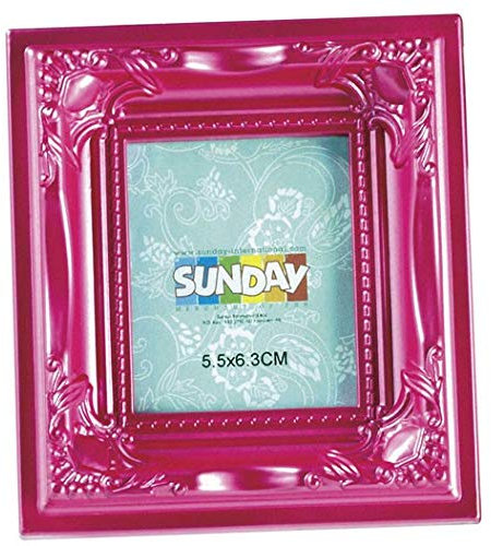 Unbekannt Mini Barock Bilderrahmen pink