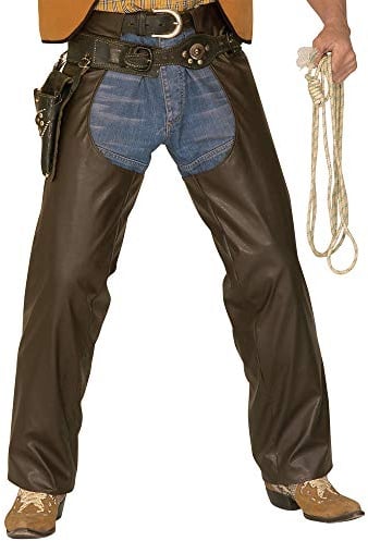 Widmann - Chaps Cowboy, in Lederoptik, Karneval, Mottoparty, Wilder Westen