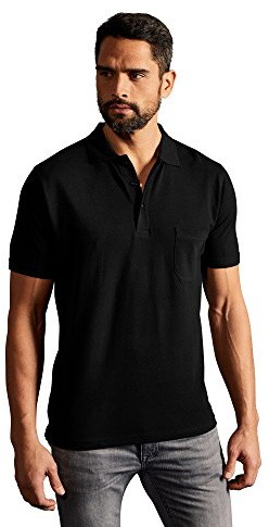 Heavy Poloshirt mit Brusttasche Herren, Schwarz, L