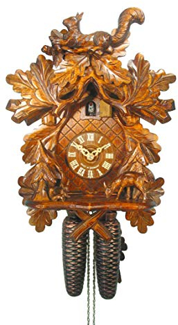 August Schwer Kuckucksuhr Eichhörnchen, REH