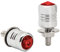 Grand General 50635 Kennzeichenverschluss, Chrom, Aluminium, mit rotem Kristall