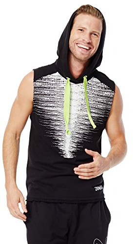 Zumba Fitness Take My Pixel Sweatshirt mit Kapuze, ohne Ärmel Small schwarz