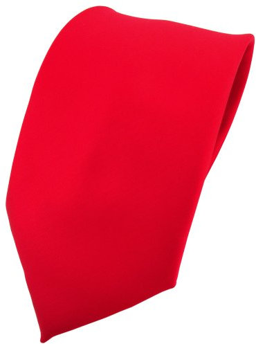 TigerTie Krawatte in rot verkehrsrot knallrot einfarbig Uni