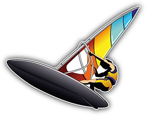 Windsurfer Hochwertigen Auto-Autoaufkleber 12 x 10 cm