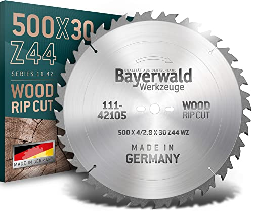 Bayerwald – Lama per sega circolare HM – Ø 500 mm x 4,0 mm x 30 mm | denti alternati (44 denti)