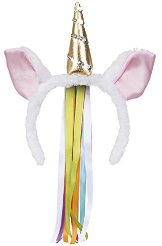 Boland - Einhorn Tiara für Erwachsene, Haarreif mit Horn und Ohren, Unicorn Kostüm, Faschingskostüme, Märchen Kostüme, Junggesellenabschied