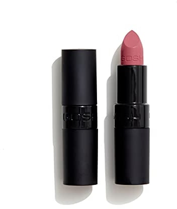 GOSH Velvet Touch Lippenstift mit extra Farb-Pigmenten für ein intensives & langanhaltendes Ergebnis I reflektierende Partikel für den Glossy Look I Vitamin E für gepflegte Lippen I 019 Matt Angel