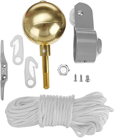 Unbekannt Reparatur-Werkzeug-Set, 5,1 cm Durchmesser, Seilrolle mit goldfarbenem Kugel, Halyard Seil.