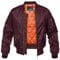 KEFITEVD Men Autumn Vintage Bomber Jackets Warm Baseball Jackets Biker Windbreaker with 4 Pockets,Wine Red,M