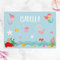 Dotty about Paper Personalised Kids Placemat - Mermaid Party. Dinner Table Mat, Children, Wipeable, Cute, Bright, Pastel, Colourful, Children, Dinnertime, Fun Design, Durable.