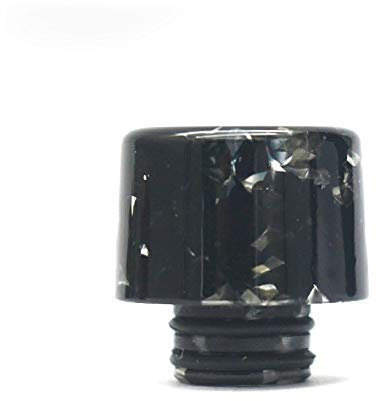 LITAO-EC, Forma De Seta Colorida Resina 510 Punta De Goteo para E-Cigarrillo 510 Atomizador Vaporizador Tanque RBA RTA RDTA,Sin Tabaco ni nicotina (Color : Negro)