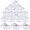 Pots d'échantillons de 50 pièces, ensemble de pots cosmétiques vides Pots de voyage ronds clairs pour crèmes et poudre, petits contenants d'échantillons 5g / 5ml