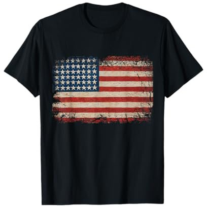 Bandiera americana USA stelle e strisce degli Stati Uniti Maglietta