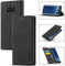 EYZUTAK Vintage Lederhülle für Samsung Galaxy S8, Magnetverschluss Premium PU Leder Flip Case mit Kartenfache Brieftasche Standfuntion Stoßfeste Weiche TPU Retro Ledertasche - Schwarz