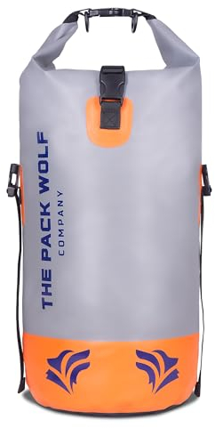 The Pack Wolf Company Sac Étanche de 20 L, Dry Bag Portable en Sac à Dos ou en Bandoulière, pour Le Kayak, la Navigation de Plaisance, Le Rafting, Le Canyoning et Tous Les Sports Aquatiques.