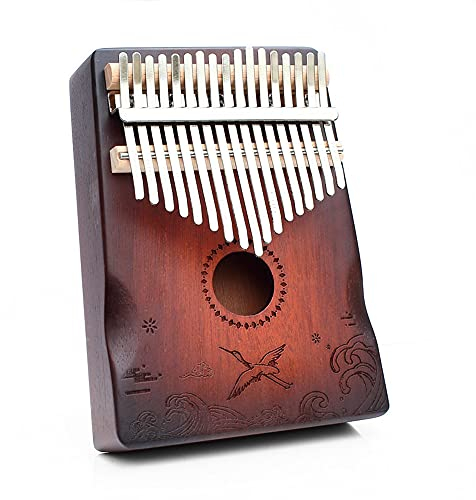 Hearda Kalimba 17 Schlüssel Daumen Klavier, Kalimba Instrument für Anfänger Kinder mit Stimmhammer,Stoffbeutel,Studienführer,Daumenklavier Fingerklavier Kalimba Musik Geschenk (Schwan)