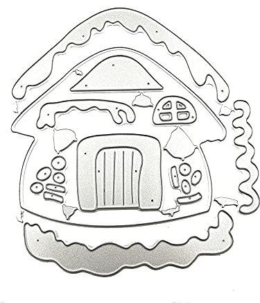 Uteruik Metall-Stanzformen Schablonen Hausbau Vorlage Prägung Album Papier Karte Kunst Handwerk Dekoration Geschenk (#B)