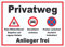 HB-Druck Privatweg KeinWinterdienst Durchfahrt Parken verboten Schild A3 (297x420mm)