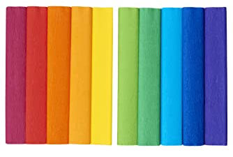 Papier à volants 25x200 cm TOP-2000 Creatinio mélange dans les couleurs arc-en-ciel pack 10 pièces