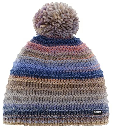Eisbär Mütze Mikata Pompon, lilaorange, one Size, 30619 - Wintermütze mit Bommel für Damen & Herren, atmungsaktives und wärmendes Innenfleece, perfekt für Kopfumfang 56-58cm