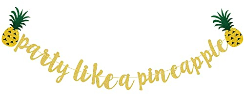 Party Like A Pineapple Banner Tropical Ananas Girland Banner Sommerpool Beach Banner für tropische Hawaii -Themen Babyparty Geburtstagsfeier Vorräte (Green)