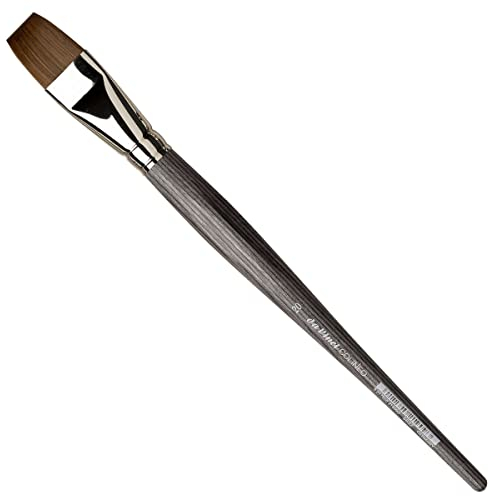 da Vinci, COLINEO Kurzstielig, Aquarellpinsel, Synthetikfasern, Künstlerpinsel, Aquarellmalerei, flüssige Acrylfarben, Made in Germany, Flach| Größe 20