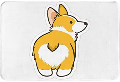OPSREY Niedlicher Corgi Hintern gedruckt Teppich Waschbare Matte Eingang Teppich Für Schlafzimmer, Wohnzimmer, Eingang