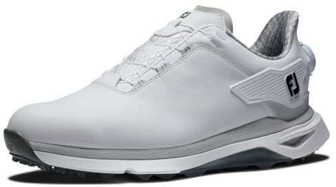 FootJoy Herren Pro|SLX Golfschuh, Weiß, Weiß, Grau, 43 EU
