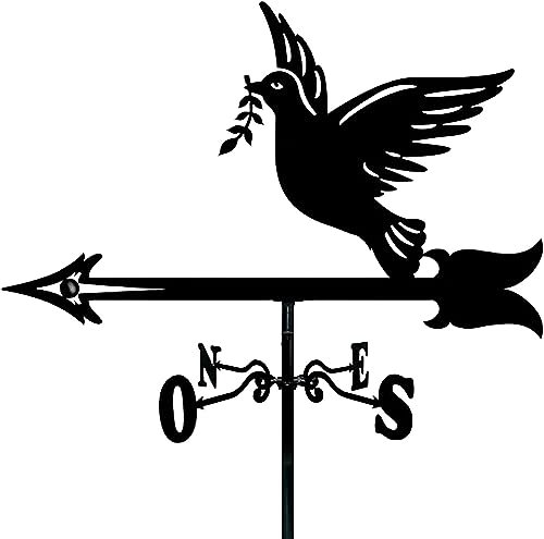 Wetterfahne Tiervögel Metall Windfahne Vintage Edelstahl Wetterfahne Windrichtungsanzeiger mit Anti-Rost-Beschichtung für Outdoor Garten Schuppen Scheune Dekoration