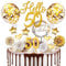 Tortendeko 50 Geburtstag Mann Frau, 20 Pcs Gold Kuchen Deko 50. Geburtstag, Hello 50 Torten Deko mit Geburtstagskerzen, für 50 Geburtstag Deko Cake Decoration