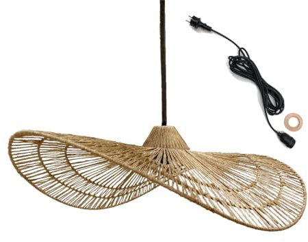 Lumisky Hängeleuchte für den Außenbereich, Marbella, Outdor, Jute, Natur, Boho-Stil, 5 m Kabellänge