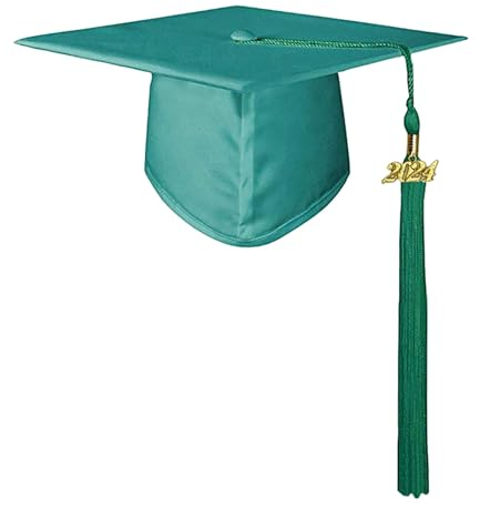 Blandoom Fitted Graduation Cap Bachelor Cap 2024 Academic Mortar Board Hat 2024 Academic Mortarboard Bachelor Graduation Hat with Tassel Graduation Decoration Graduation Party Decorations Adjustable